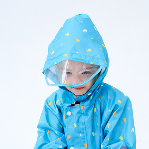 Venta al por mayor de poliéster impermeable de una pieza impermeable para niños niñas traje de lluvia monos con capucha para Tours - Product Image 6