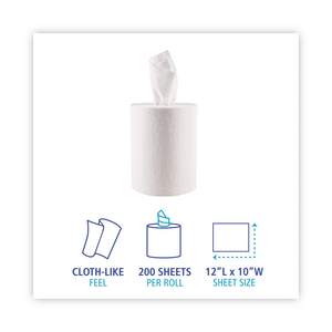 Toallitas limpiadoras de vidrio Boardwalk BWKV040CGW 10X12 DRC CPROLL WH - Product Image 1