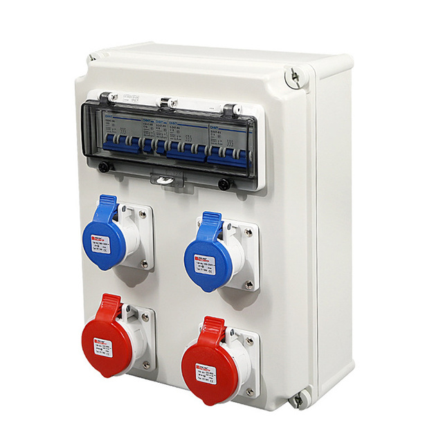 DIWEI Industrial IP67 Socket Box Outdoor Wall-Mounted Complete Set Power Distribution Equipment 220V 10-3000A 1 Socket Power