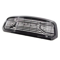 Grille + coque Big Horn noir brillant emballée, compatible avec Dodge Ram 1500 2013-2018