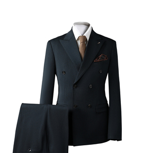 <span class=keywords><strong>Costume</strong></span> d'affaires <span class=keywords><strong>haut</strong></span> <span class=keywords><strong>de</strong></span> <span class=keywords><strong>gamme</strong></span> pour <span class=keywords><strong>homme</strong></span>, croisé, rayé, respirant, infroissable, en tissu peigné viscose/polyester, coupe droite, grande taille - Product Image 6