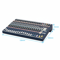 Mezclador Profesional Multiusos de 16 Canales, Consola de DJ/Mezclador de Audio con Efectos Digitales DSP para DJ, Escenarios y Conciertos en Vivo