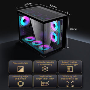 מארז MATX פנורמי של Lovingcool, קל להרכבה, ללא צורך בכלים, עיצוב קומפקטי, חוסך מקום ומקל על ההתקנה - Product Image 6