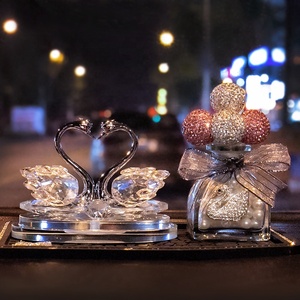 Murano <strong>Mother</strong> and <strong>Son</strong> Statue for Car Decoration Crystal Glass Crafts Swan Animal for Wedding Ornament Souvenirs - Product Image 5