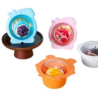Kinderdagcadeau Peppa Pig-thema Gebakken Fruitmousse Mille-feuille Cake Westerse gebakjes Dessert Transparante doos