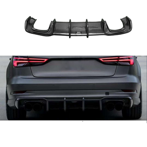 Fast Shipping <b>A3</b> S3 Carbon Fiber Diffuser Car Rear Bumper Splitter Lip Diffuser for Audi <b>A3</b> S3 2019 2018 2019 2020 Car Body Kits - Product Image 1