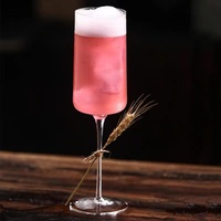Verre à vin en cristal moderne et léger pour verres à champagne Design carré droit Bière artisanale Verre à vin blanc Soda Lime Gl