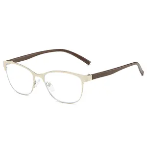 J89862 1pc Metal Squared Frame Good Quality Presbyopia Fashion Male Female Unisex 1.0 1.5 2.0 2.5 3.0 3.5 4.0 Reading Glasses
