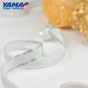 Yama kişiselleştirilmiş renkli gümüş Purl grogren Glitter metalik saçak şerit - Product Image 3