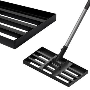 गोल्फ कोर्स लेवलिंग रेक के लिए 17*10 इंच टिकाऊ धातु स्टेनलेस स्टील पिछवाड़े लॉन मिट्टी मिट्टी ग्राउंड एडजस्टेबल लैंडस्केप टूल - Product Image 2