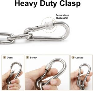 <span class=keywords><strong>Kit</strong></span> <span class=keywords><strong>de</strong></span> <span class=keywords><strong>fixation</strong></span> extérieur en acier moderne et durable <span class=keywords><strong>pour</strong></span> <span class=keywords><strong>hamac</strong></span> et chaise suspendue - Réglable et écologique - Product Image 5