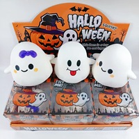 Jouet Squishy Fantôme Mignon en Plastique à Remontée Lente, Anti-Stress et Décompression, Cadeau de Fête, Vente en Gros, Halloween, 14+