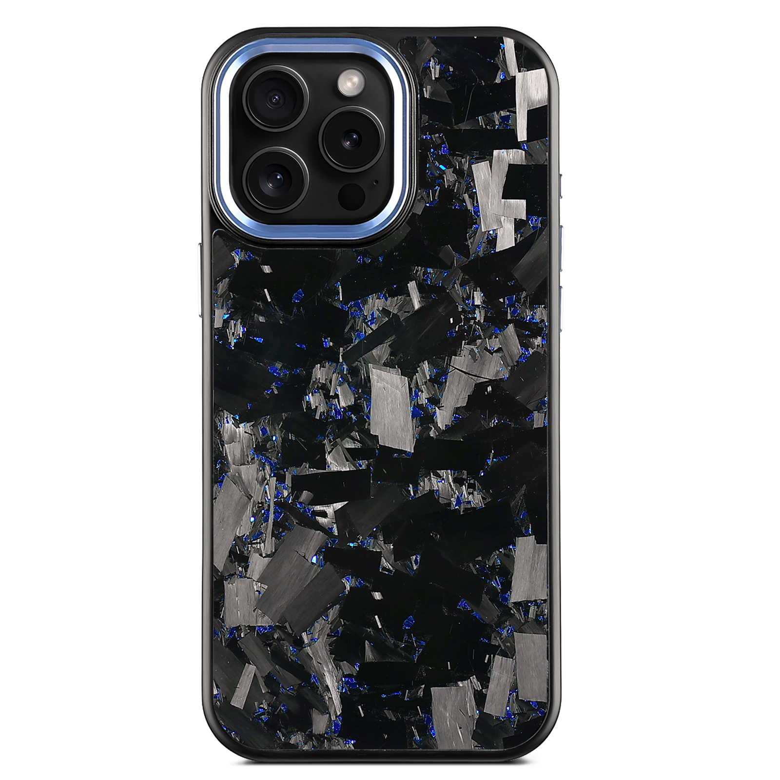 Blue metal frame  forged carbon fiber blue