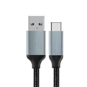 Wholesale Manufacturer Supplier Phone Usb Cable 1M Nylon Braided Usb-A To Usb-C Cable