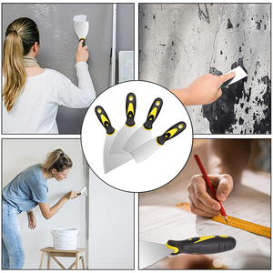 Lưỡi dao Putty dao 0.7mm Độ dày chuyên nghiệp công cụ sơn tường <span class=keywords><strong>scraper</strong></span> thép không gỉ với PP TPE xử lý nhựa 3 năm GS - Product Image 5