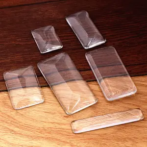 10x50mm 25x50mm 18x25mm 22x33mm 19x38mm 24x48mm Rectangle Flat Back Clear Glass Cabochon, High Quality,Wholesale Promotion