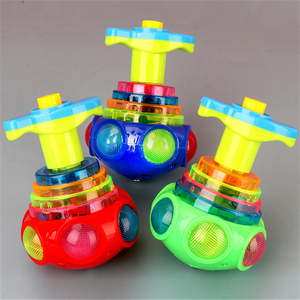 Vente en gros de gyroscope classique de dessin animé Led s'allume musique presse lancement rotatif <span class=keywords><strong>toupie</strong></span> coloré clignotant gyroscope jouet - Product Image 3