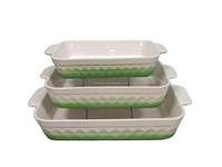 Ensemble de plats à pâtisserie personnalisés pour la cuisine, plat à four rectangulaire, plats à gratin en céramique, plat à four pour four à gaz
