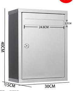 Boîte aux lettres en acier inoxydable 304, boîte à suggestions, boîte à plaintes avec serrure pour montage mural, boîte aux lettres murale extérieure - Product Image 2