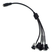 Câble d'alimentation Cantell DC 1 à 4 DC 5521 pour ventilateur PC double 4 broches