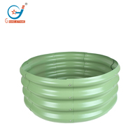 Kit de jardinière surélevée en métal galvanisé rond pour l'extérieur, bac à plantes pour légumes et fleurs