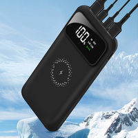 Prix de gros Nouveaux produits Banque d'alimentation sans fil 20000mAh Chargeur sans fil à affichage numérique double USB Powerbank
