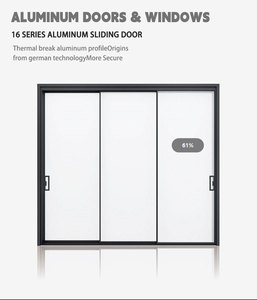 Puerta Corredera de Vidrio Doble con Marco de Aleación de Aluminio Moderno para Interiores/Exteriores, Impermeable, para Patio, Entrada Principal, Jardín, Garaje - Product Image 3