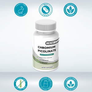 OME <span class=keywords><strong>Natural</strong></span> Chromium Picolinate <span class=keywords><strong>Pure</strong></span> Chromium Picolinate Kapsul Nabati 60 Bersertifikat Halal 1 Kapsul/Hari Untuk Dewasa - Product Image 4