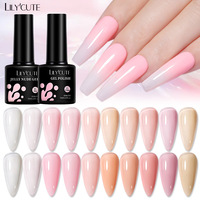 Nouveau vernis à ongles gel effet gelée printanier, 10 couleurs dont rouge, rose, nude, kit de vernis gel UV LED à retirer par trempage