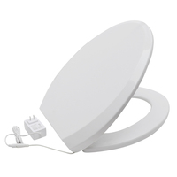 Siège de toilette intelligent avec bidet électrique, chauffage thermostatique, couvercle en plastique, veilleuse, fermeture douce, charnière à dégagement rapide, pour salle de bain
