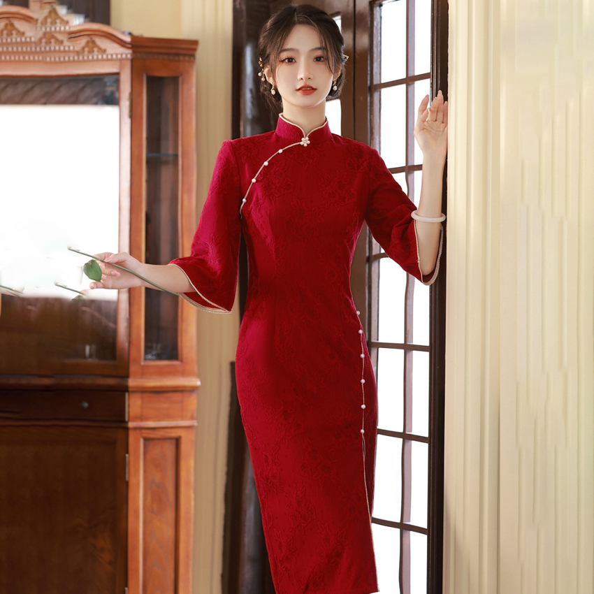 knee length dresses for ladies TOAST LINEN GATHERED DRESS  PLAIN GOODS