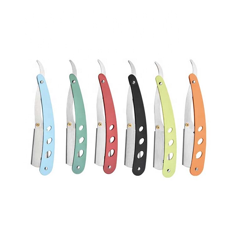 Мужская бритва для стрижки бороды Pinkycolor, складная ручка, прямая бритва, держатель для парикмахера