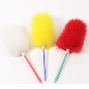 Chất Lượng Cao Colourful Úc Lambswool Len Khăn Lau Bụi Nhựa Xử Lý Làm Sạch Khăn Lau Bụi - Product Image 1
