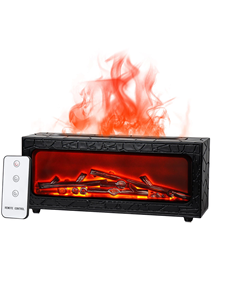 Aroma <b>Essential</b> <b>Oil</b> Fireplace <b>Diffuser</b> Colorful Flame <b>Diffuser</b> Bonfire Fireplace Humidifier - Product Image 1