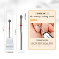 Embouts de lime à ongles en acier au tungstène et diamant, style russe, pour prétraitement et élimination des cuticules, outils de beauté des ongles pour perceuse à ongles
