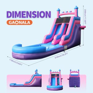 Factory Direct 26.3FT Heavy Duty Inflatable Water <b>Slide</b> Commercial PVC Kids Adults Outdoor Water <b>Slide</b> With Airtight <b>Pool</b> - Product Image 3