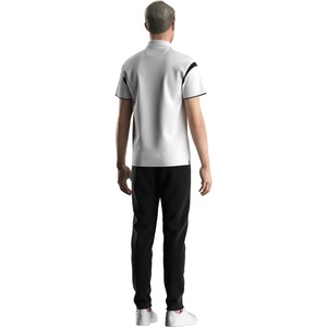 Polo élégant pour homme, blanc, léger et respirant, avec design anti-plis pour un confort ultime - Product Image 5