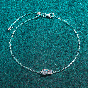 Bracelet ELAN <span class=keywords><strong>de</strong></span> luxe en moissanite 0,7 ct couleur D VVS1, en argent sterling S925, minimaliste, ajustable, testé au <span class=keywords><strong>testeur</strong></span> <span class=keywords><strong>de</strong></span> diamants GRA - Product Image 2