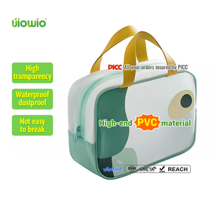 Sac de <span class=keywords><strong>voyage</strong></span> cosmétique en PVC léger et écologique, petit format, holographique, de luxe, simple, pour maquillage, vente en gros UIOWIO - Product Image 1