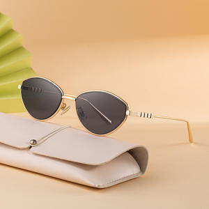 Gafas de sol tipo ojo de gato a la moda para mujer, montura metálica, protección UV400, gafas de sol de clase 2, gafas de estilo callejero - Product Image 3