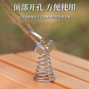Crochet à ressort en alliage d'aluminium 77x35mm pour piquets de tente, équipement de camping en plein air - Product Image 3