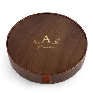Caja de Joyería de Madera con Logotipo Personalizado para Mujer, Caja de Almacenamiento de Joyería de Madera de Nogal y Roble Grabada con Espejo, Venta al Por Mayor - Product Image 3