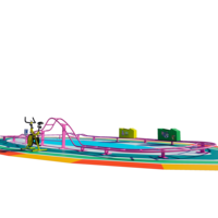 Structure de montagnes russes en acier galvanisé à chaud pour parcs à thème extérieurs, aires de jeux commerciales et aires de jeux pour enfants