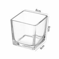 Bocaux à bougies carrés en verre transparent personnalisés, décoration d'intérieur, réutilisables, résistants à la chaleur, écologiques, impression offset, luxe disponible, haute qualité