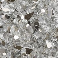 Verre de luxe premium de 1/2 pouce pour foyer extérieur, pierres décoratives en verre et décoration de jardin