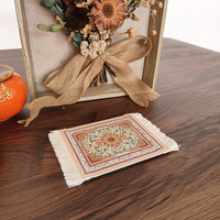 Impression personnalisée tapis persan tapis de souris et tapis de tasse tissé conception orientale pour la maison sous-verres de Table