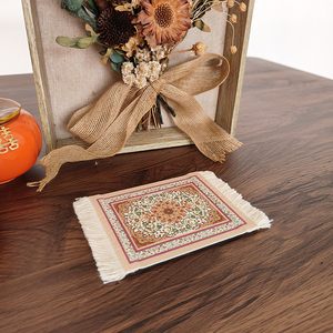 Tappetino per Mouse in persiano con stampa personalizzata e tappetino per tazze intrecciate con Design orientale per sottobicchieri da tavolo - Product Image 5