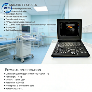 Appareil d'<span class=keywords><strong>échographie</strong></span> Doppler couleur multifonctionnel pour animaux avec affichage MI TI en temps réel pour examen médical vétérinaire - Product Image 4
