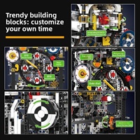 Juego de Relojes Mecánicos Cyberpunk OEM al por Mayor, Serie de 40 Piezas, Bloques de Construcción de Plástico ABS, Juguete de Construcción de Fantasía