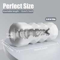 Masturbador Masculino con Textura 3D, Juguete Sexual Masculino de Bolsillo con Vagina de TPE |   Funda para Masturbación con Caja de Almacenamiento, Entrenamiento para Pene